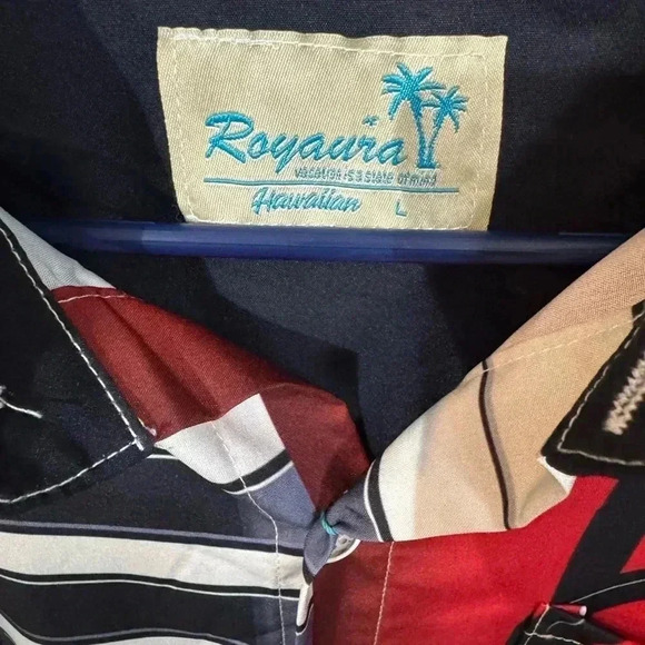 Royaura Men's Nostalgic Music Shirt Short Sleeve Shirt- L NWT - Picture 4 of 11